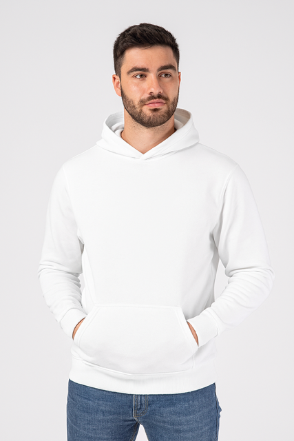 Hoodie | 100% gekamd fleece 320 g/m² - Premium kwaliteit - Wit
