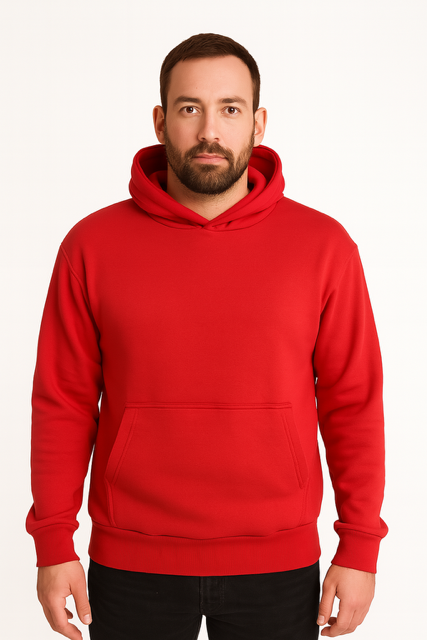 Hoodie | 100% gekamd fleece 320 g/m² - Premium kwaliteit - Rood