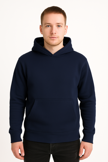 Hoodie | 100% gekamd fleece 320 g/m² - Premium kwaliteit - Donkerblauw