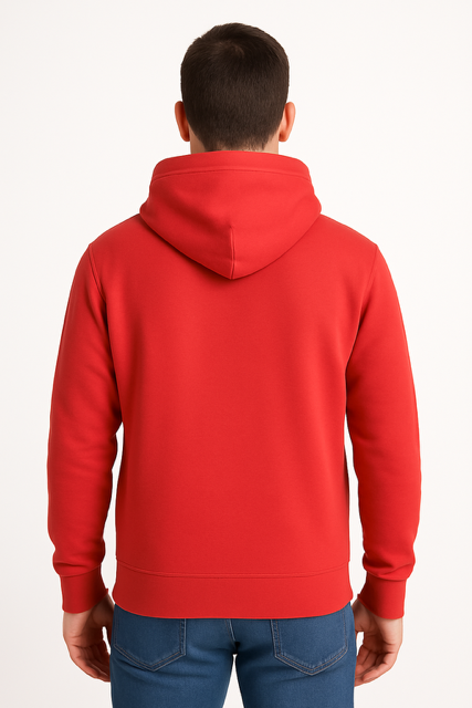 Hoodie | 100% gekamd fleece 320 g/m² - Premium kwaliteit - Rood - Image 2