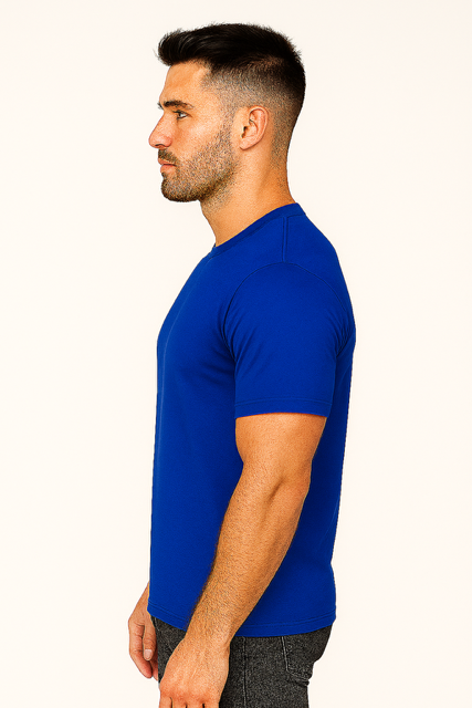 T-shirt 100% Gekamd Jersey 180 g/m² - Koningsblauw - Image 3
