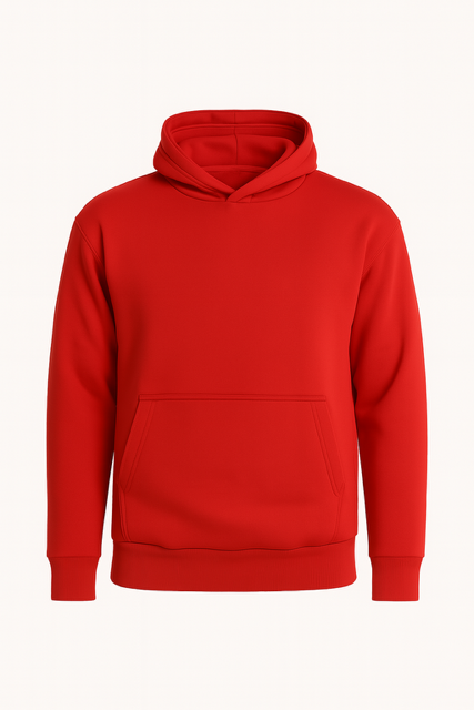 Hoodie | 100% gekamd fleece 320 g/m² - Premium kwaliteit - Rood - Image 4