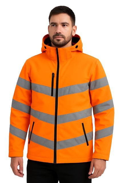 Hoge zichtbaarheids softshell werk jas- Fluorescerend Oranje