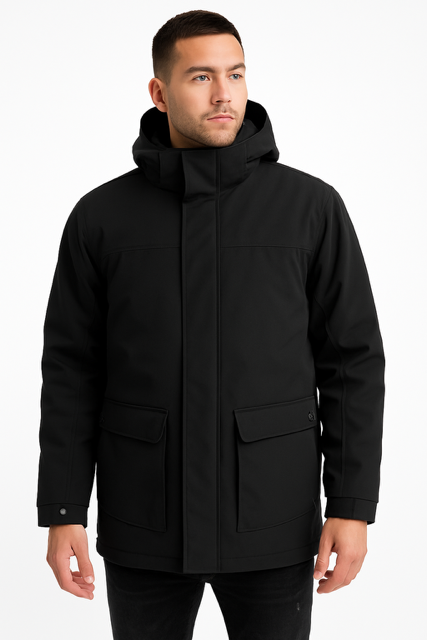 Winter Softshell Werkjas Parka – Zwart