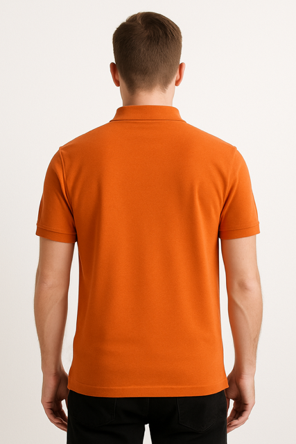 Poloshirt van biologisch katoen - Oranje - Image 2