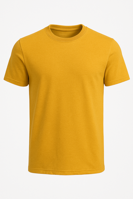 T-shirt van 100% Voorgekrompen Biologisch Katoen - Zonnegeel - Image 5