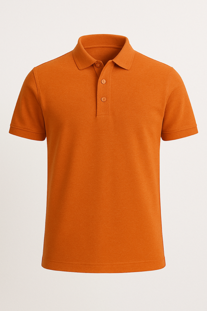 Poloshirt van biologisch katoen - Oranje - Image 5