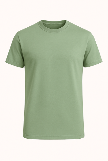 T-shirt van 100% Voorgekrompen Biologisch Katoen - Celadongroen - Image 5