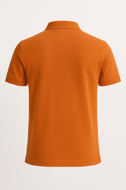 Poloshirt van biologisch katoen - Oranje - Image 6