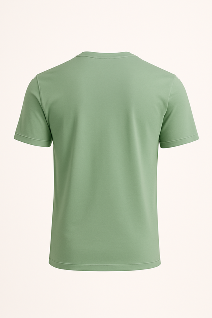 T-shirt van 100% Voorgekrompen Biologisch Katoen - Celadongroen - Image 6