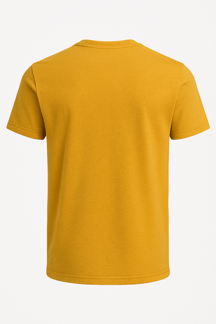 T-shirt van 100% Voorgekrompen Biologisch Katoen - Zonnegeel - Image 6