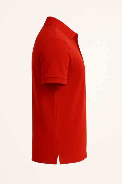 Poloshirt van biologisch katoen - Rood - Image 7