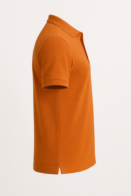 Poloshirt van biologisch katoen - Oranje - Image 7