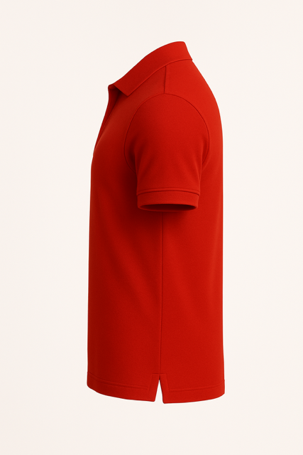 Poloshirt van biologisch katoen - Rood - Image 8