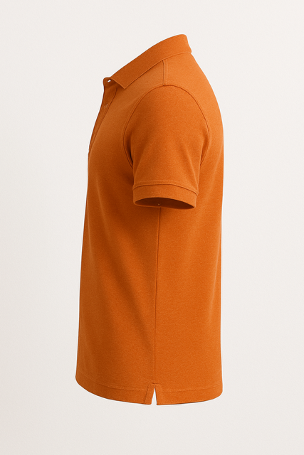 Poloshirt van biologisch katoen - Oranje - Image 8